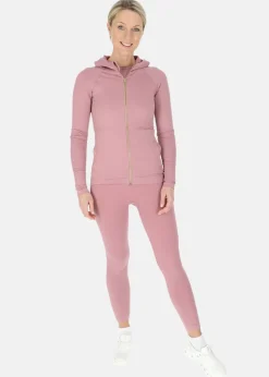 Sale Swedemount Ribbed Seamless Fullzip Hood W Dusty Rose