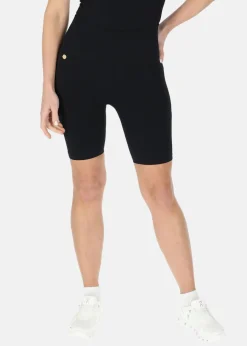 Best Swedemount Ribbed Seamless Short Tights W Black