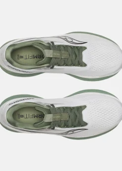 New Saucony RIDE 18 WHITE/OLIVINE