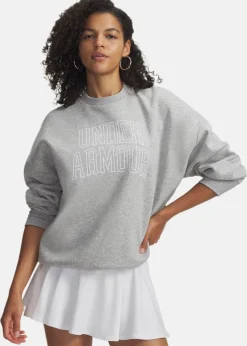 Clearance Under Armour Rival Flc OS Varsity Crew Mod Gray Light Heather