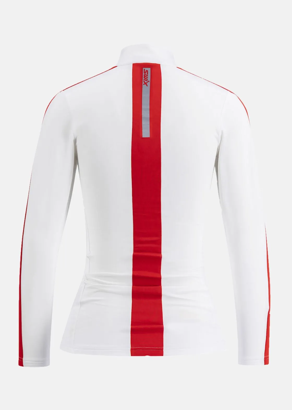 Online Swix Roadline NTS Half Zip Baselaye Bright White/Fiery Red