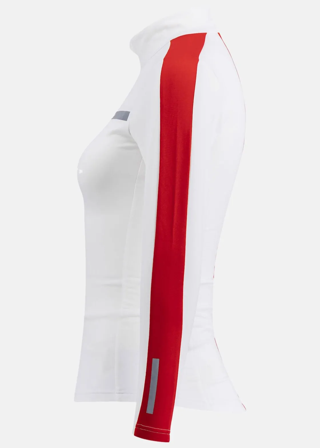 Online Swix Roadline NTS Half Zip Baselaye Bright White/Fiery Red