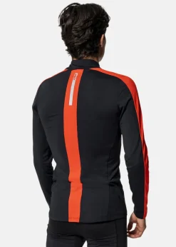 Online Swix Roadline NTS Half Zip Baselaye Black/Fiery Red