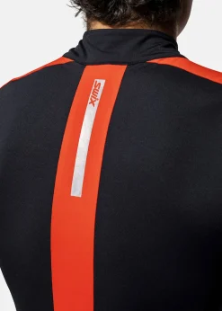 Online Swix Roadline NTS Half Zip Baselaye Black/Fiery Red