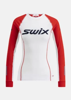 Swix Roadline RaceX Long Sleeve W Bright White/Fiery Red