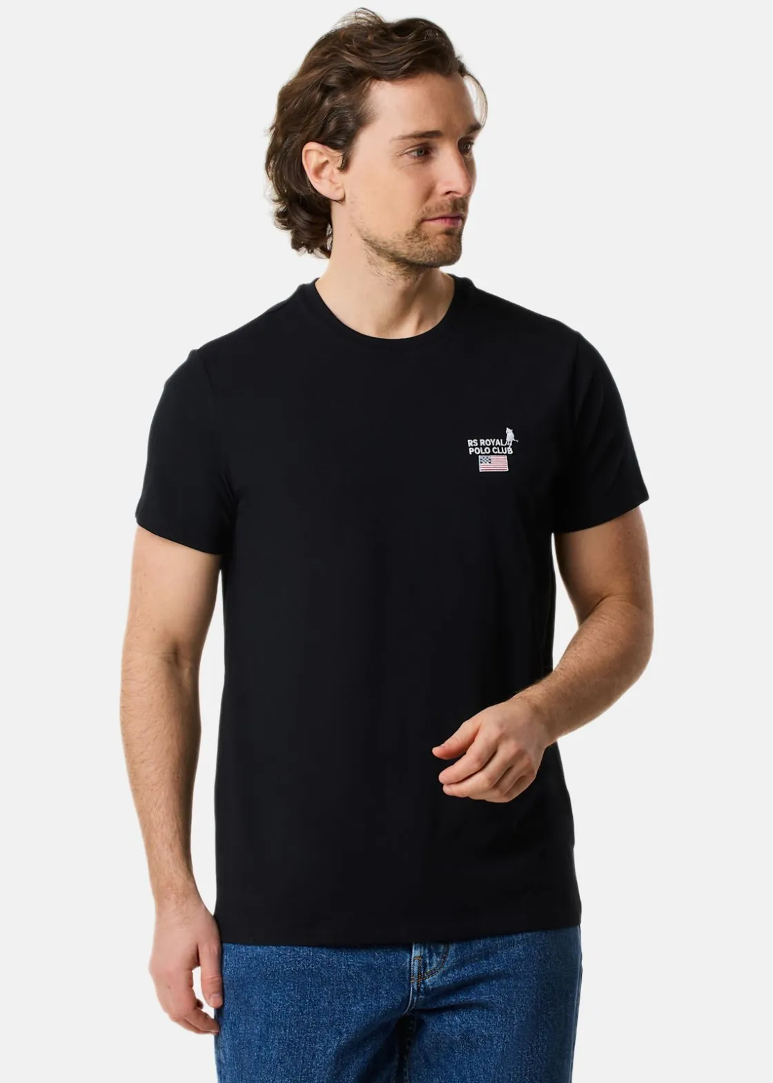 Hot RS Polo Crew Tee Black