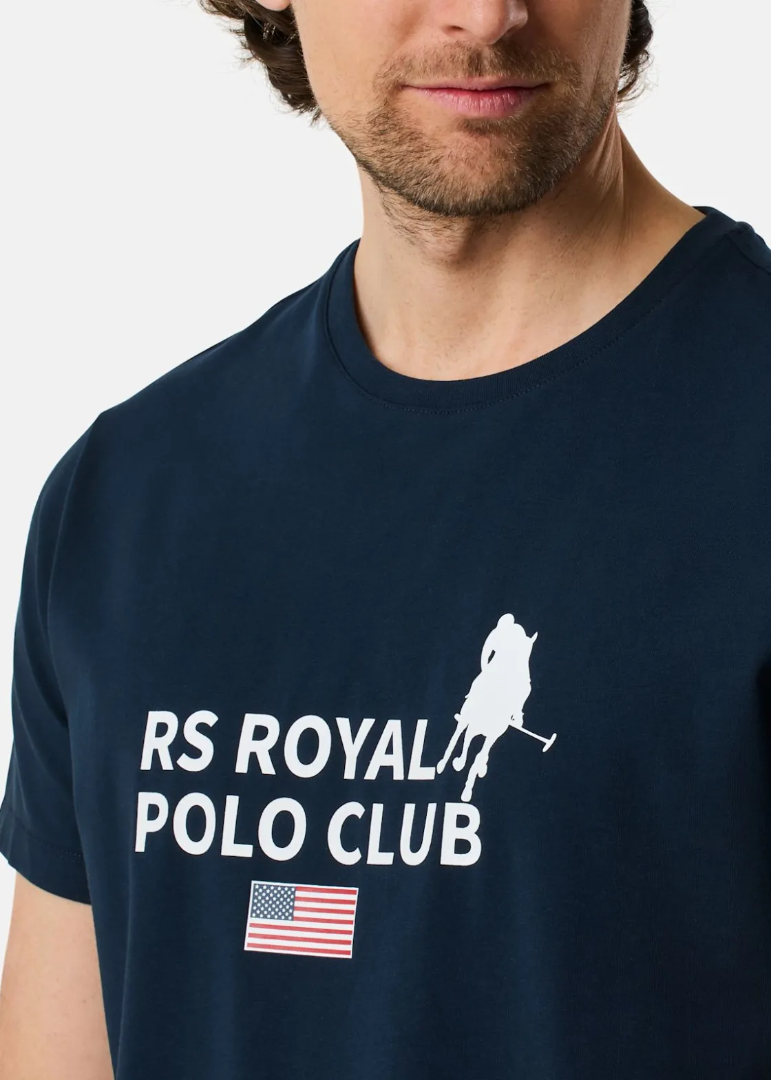 Hot RS Polo Logo Tee Dk. Navy