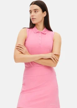 Röhnisch Rumie Sleeveless Poloshirt Pink Carnation