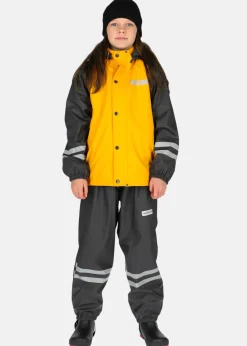 Online Swedemount Rusk Fleece Rain Set JR Mustard Yellow/Charcoal