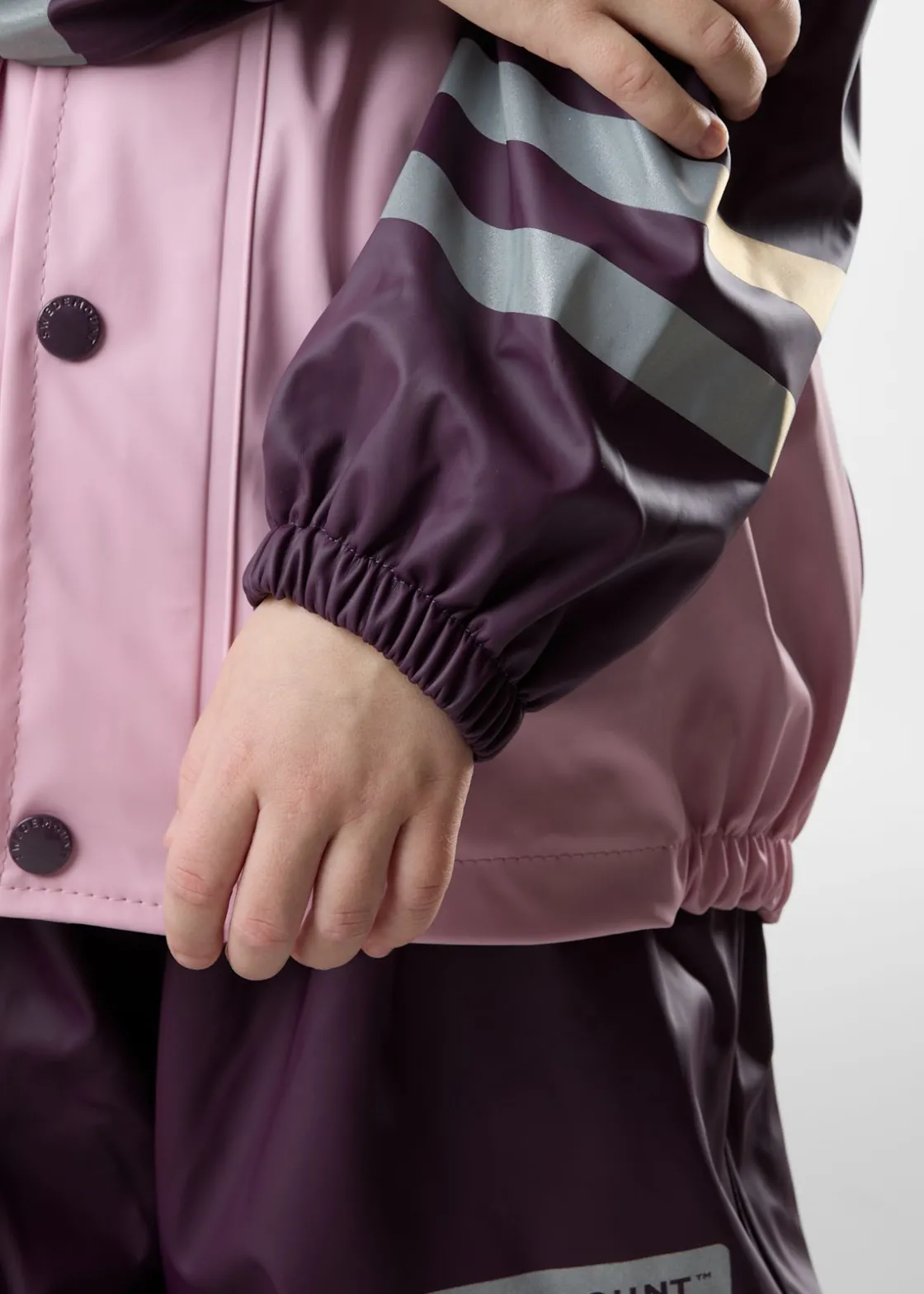 Online Swedemount Rusk Fleece Rain Set JR Lt Pink/Plum