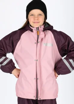 Online Swedemount Rusk Fleece Rain Set JR Lt Pink/Plum