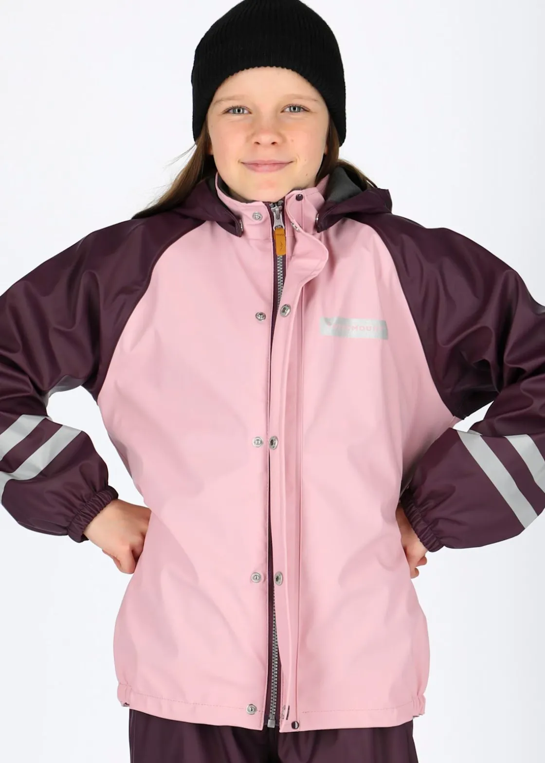 Online Swedemount Rusk Fleece Rain Set JR Lt Pink/Plum