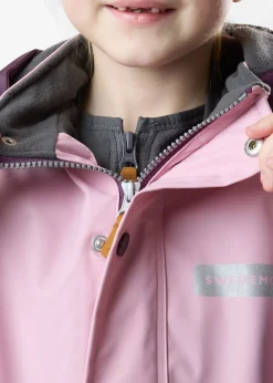 Online Swedemount Rusk Fleece Rain Set JR Lt Pink/Plum
