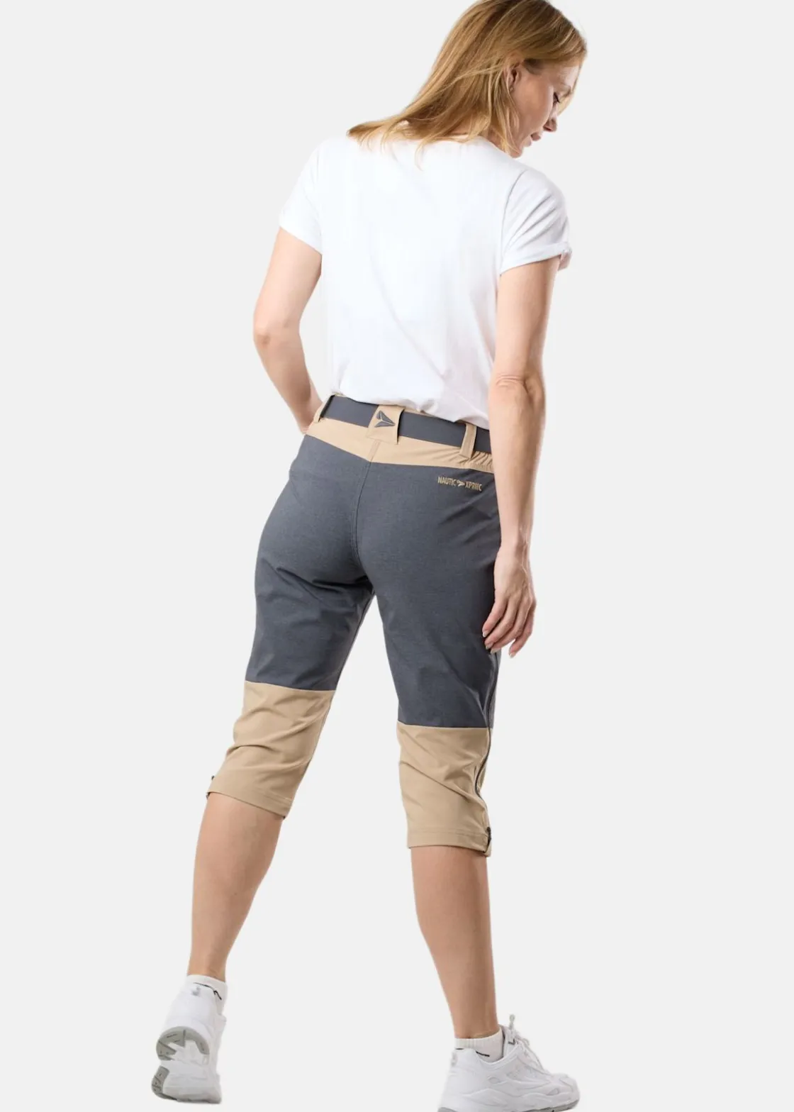 Clearance Nautic XPRNC Sail 3/4 Pants W Beige/Charcoal Melange