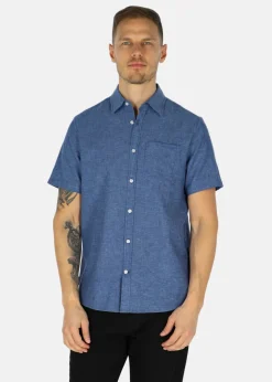 Sale Seaside Sailor Shirt Short Sleeve Denim Blue