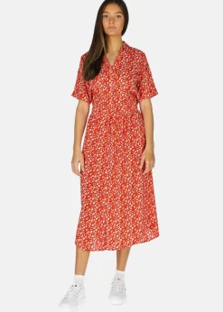 Seaside Sankt Claud Long Dress W Red Flower