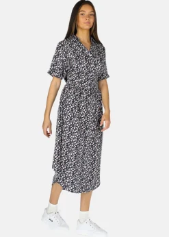 Seaside Sankt Claud Long Dress W Navy Flower