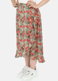 Hot Seaside Sankt Claud Long Skirt JR Paisley Raspberry
