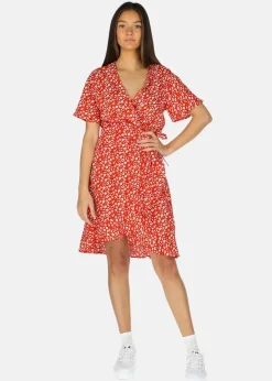 Discount Seaside Sankt Claud Short Dress W Red Flower
