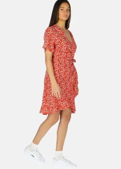 Discount Seaside Sankt Claud Short Dress W Red Flower