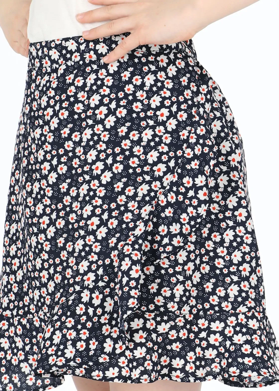 Hot Seaside Sankt Claud Short Skirt JR Navy Flower