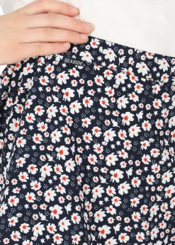 Hot Seaside Sankt Claud Short Skirt JR Navy Flower