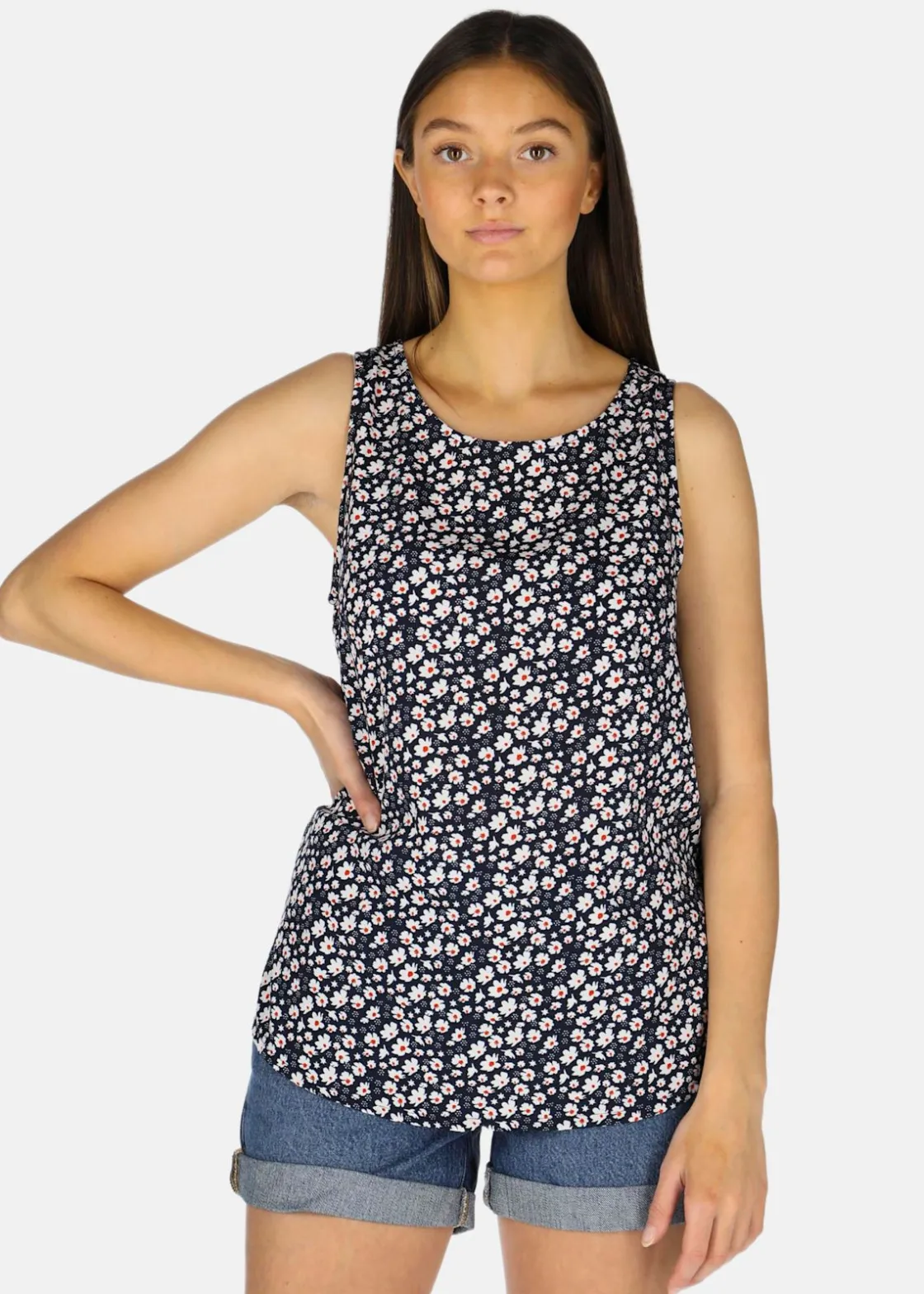 Online Seaside Sankt Claud Singlet W Navy Flower