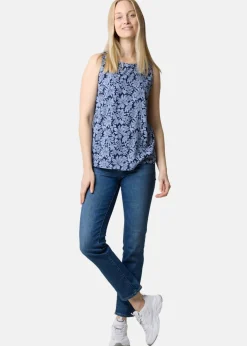 Sale Seaside Sankt Claud Singlet W Daisey Flower Blue