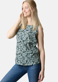 Outlet Seaside Sankt Claud Singlet W Daisey Flower Green