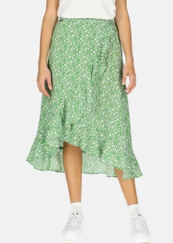 Outlet Seaside Sankt Claud Skirt W Green Flower