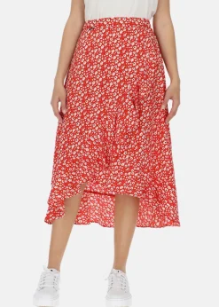 Seaside Sankt Claud Skirt W Red Flower
