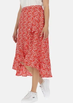 Seaside Sankt Claud Skirt W Red Flower