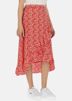 Seaside Sankt Claud Skirt W Red Flower