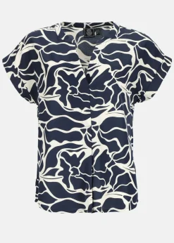 Discount Seaside Sankt Claud Tunic Top W Navy Flower