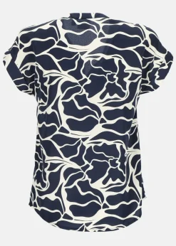 Discount Seaside Sankt Claud Tunic Top W Navy Flower