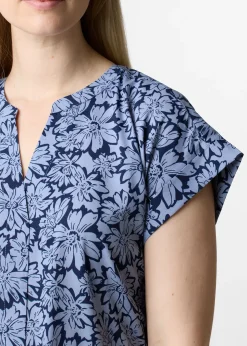 Clearance Seaside Sankt Claud Tunic Top W Daisey Flower Blue