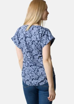 Clearance Seaside Sankt Claud Tunic Top W Daisey Flower Blue