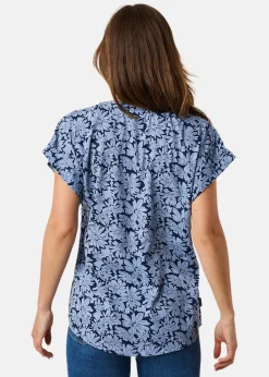 Clearance Seaside Sankt Claud Tunic Top W Daisey Flower Blue