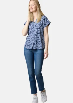 Clearance Seaside Sankt Claud Tunic Top W Daisey Flower Blue