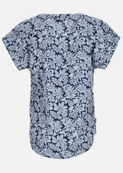 Clearance Seaside Sankt Claud Tunic Top W Daisey Flower Blue