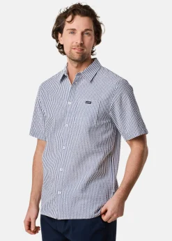 Seaside Seersucker Shirt Blue Stripe