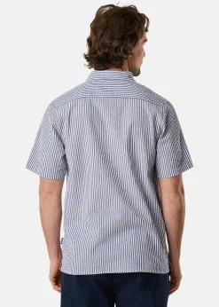 Seaside Seersucker Shirt Blue Stripe