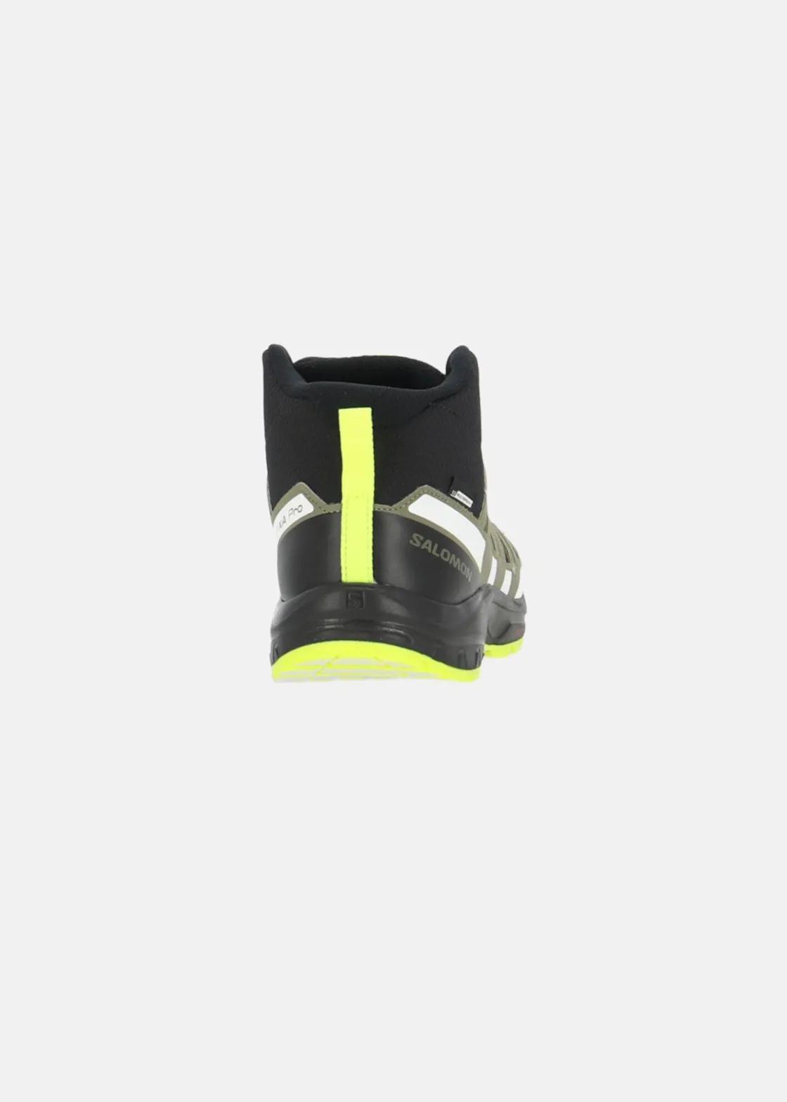 Discount Salomon SHOES XA PRO V8 MID CSWP J Bla Black/Deep Lichen Green/Safety Yell