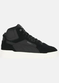 Best Puma Shuffle Downtown Mid Fur PUMA Black-Shadow Gray-Warm White