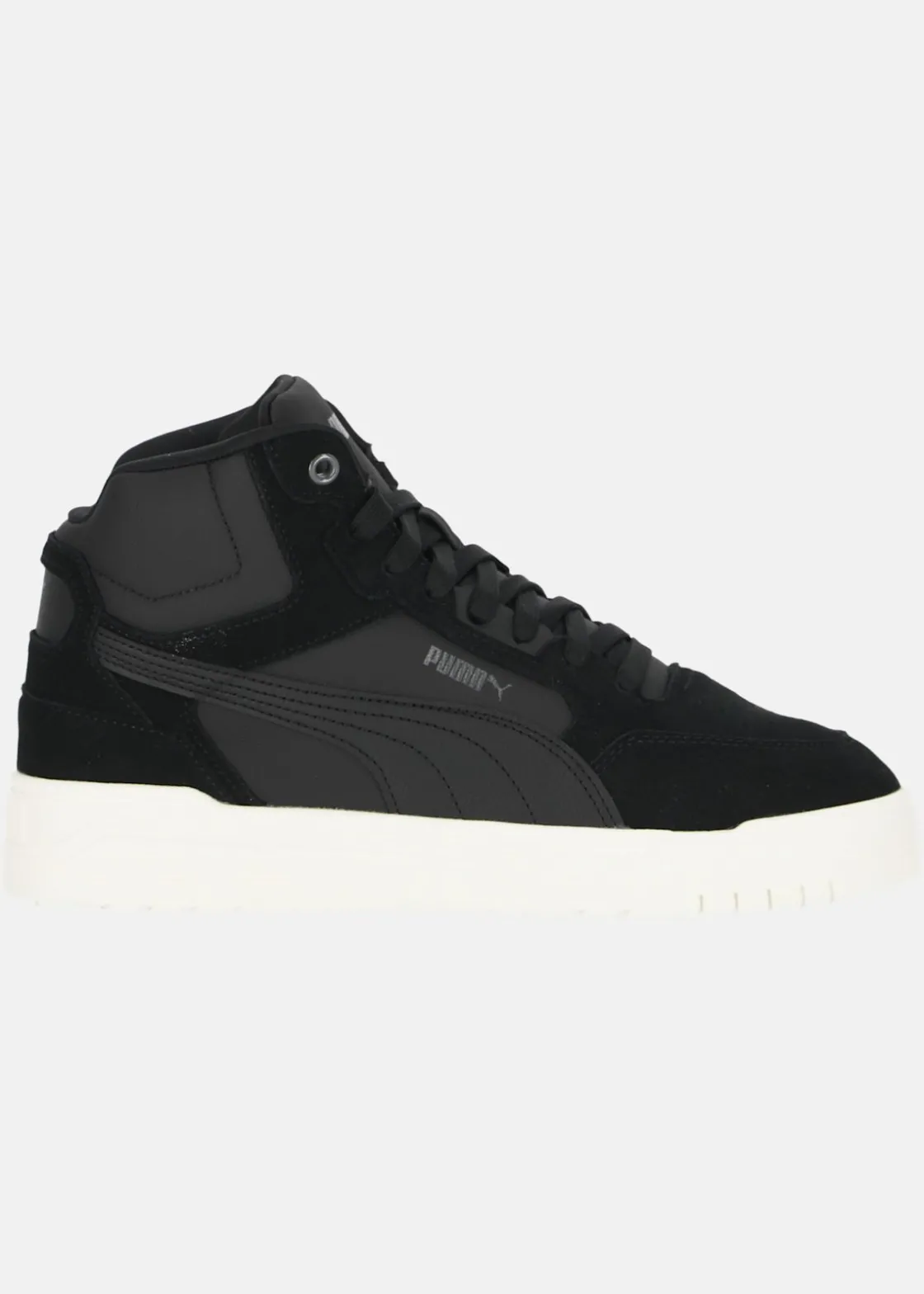 Best Puma Shuffle Downtown Mid Fur PUMA Black-Shadow Gray-Warm White