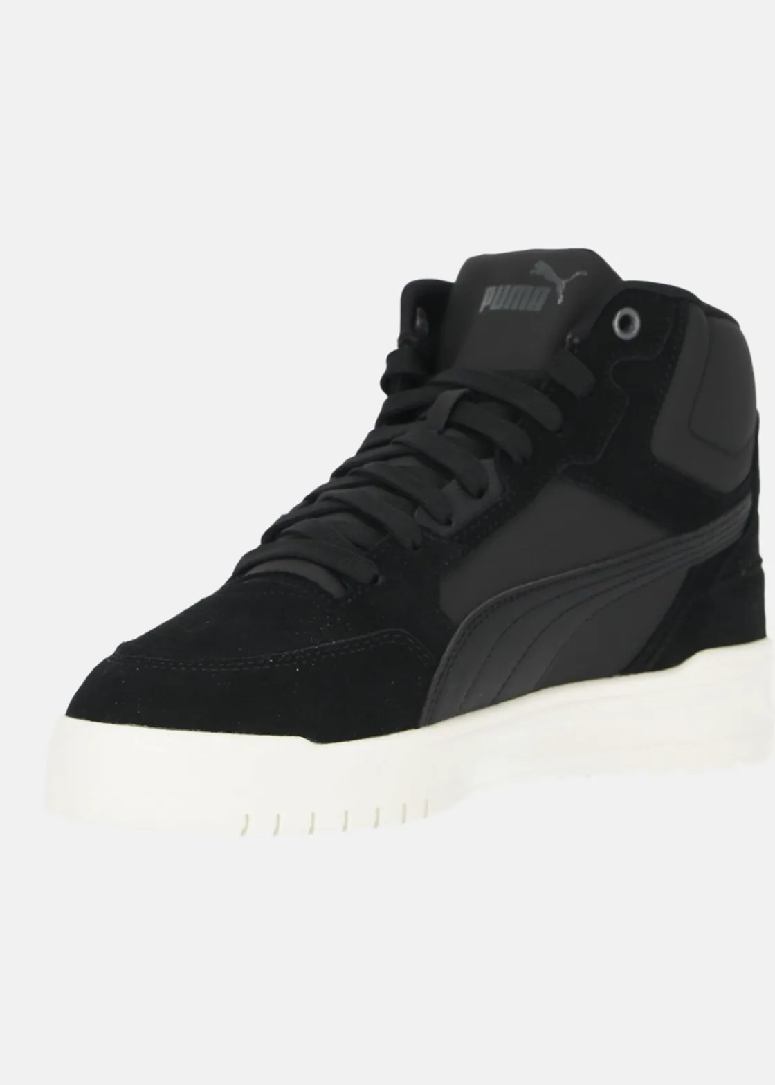 Best Puma Shuffle Downtown Mid Fur PUMA Black-Shadow Gray-Warm White
