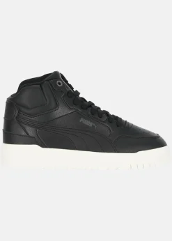 Outlet Puma Shuffle Downtown Mid Fur Jr PUMA Black-Shadow Gray-Warm White