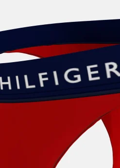 New Tommy Hilfiger SIDE TIE CHEEKY BIKI, XLG Primary Red