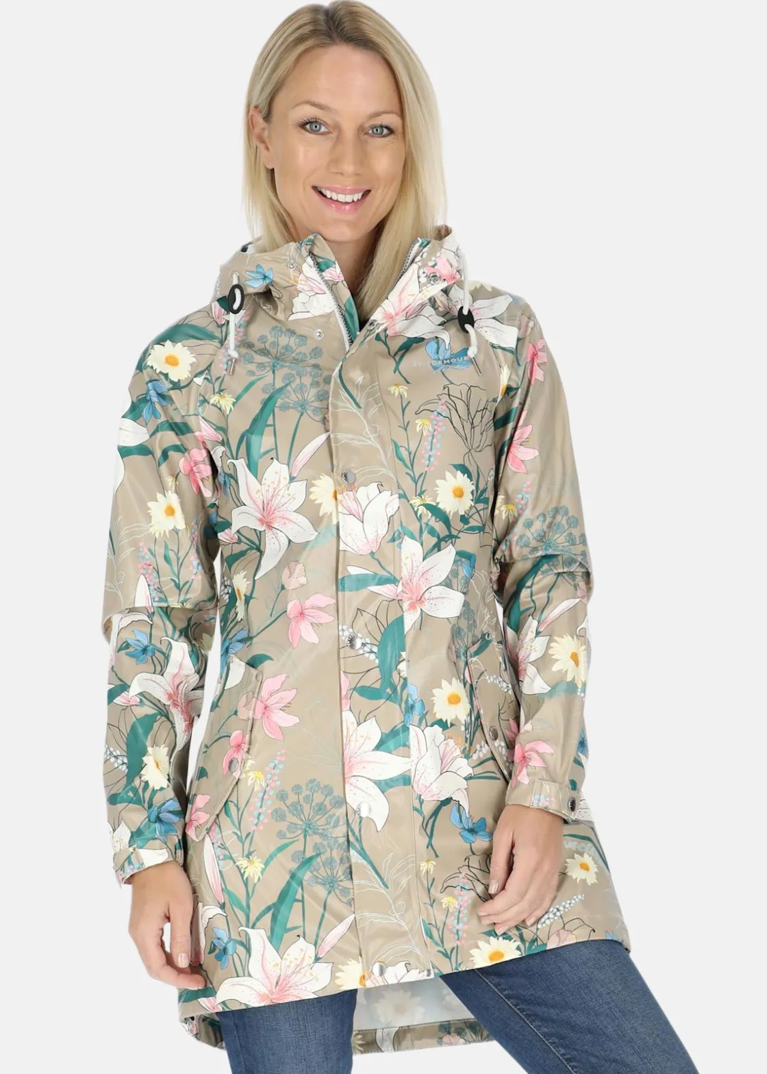 New Swedemount Skaftö Coat W Beige Flower