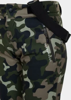 Hot Swedemount Ski Pants JR Green Camouflage